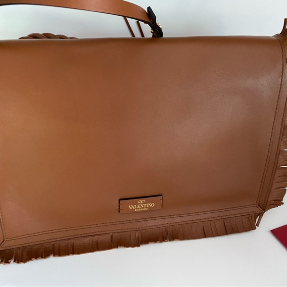 VALENTINO GARAVANI Leather Crossbody/clutch  Large Fringe Detachable Strap - Picture 8 of 16